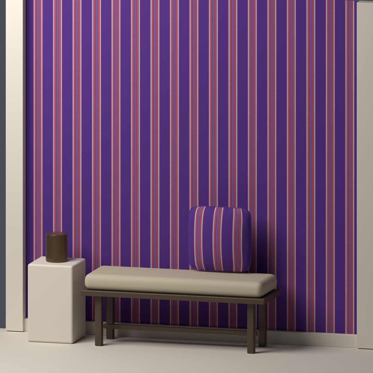 Deep Purple, Orange & White — Ashbourne — In a room