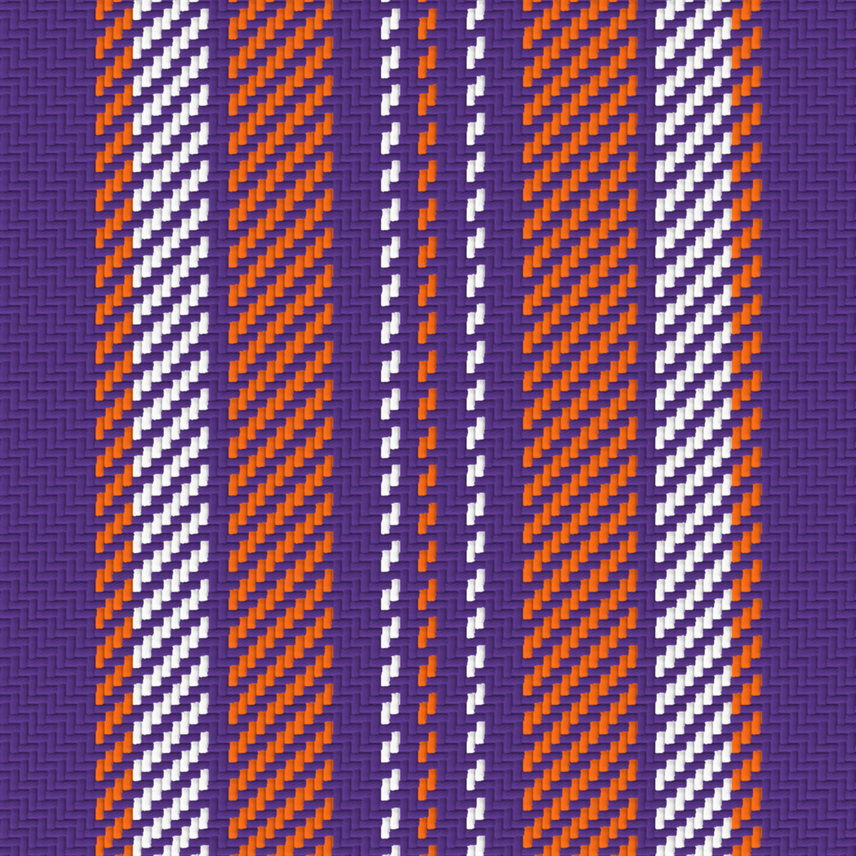 Deep Purple, Orange & White — Ashbourne — Pattern detail