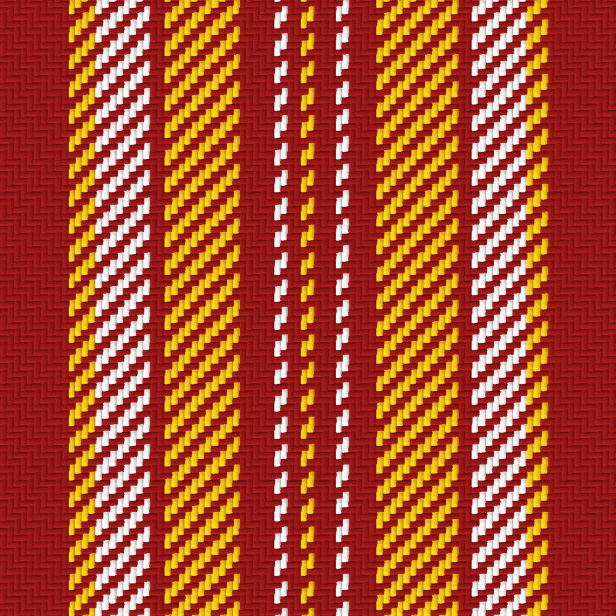 Deep Red, Golden Yellow & White — Ashbourne — Pattern detail