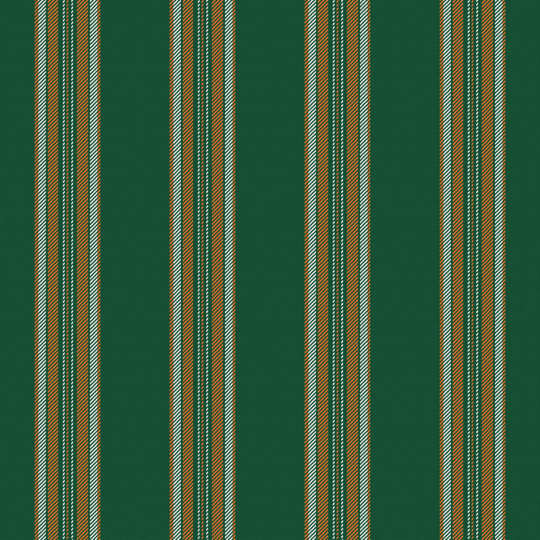 Deep Green, Orange & White — Ashbourne — Full pattern
