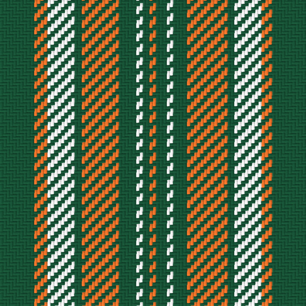 Deep Green, Orange & White — Ashbourne — Pattern detail