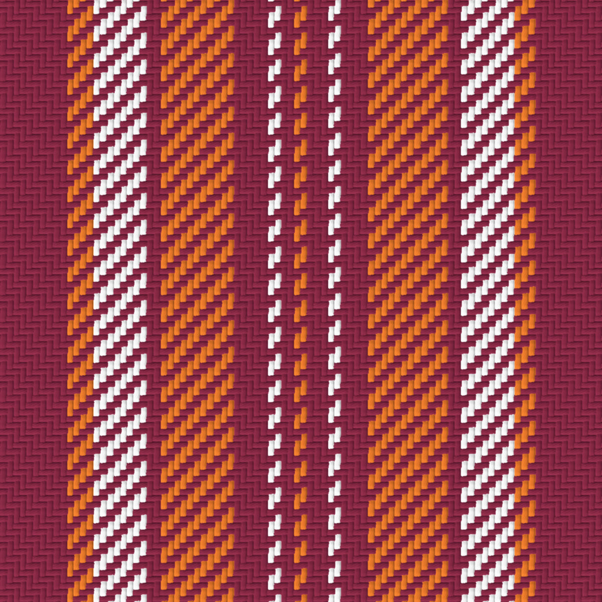 Maroon, Burnt Orange & White — Ashbourne — Pattern detail