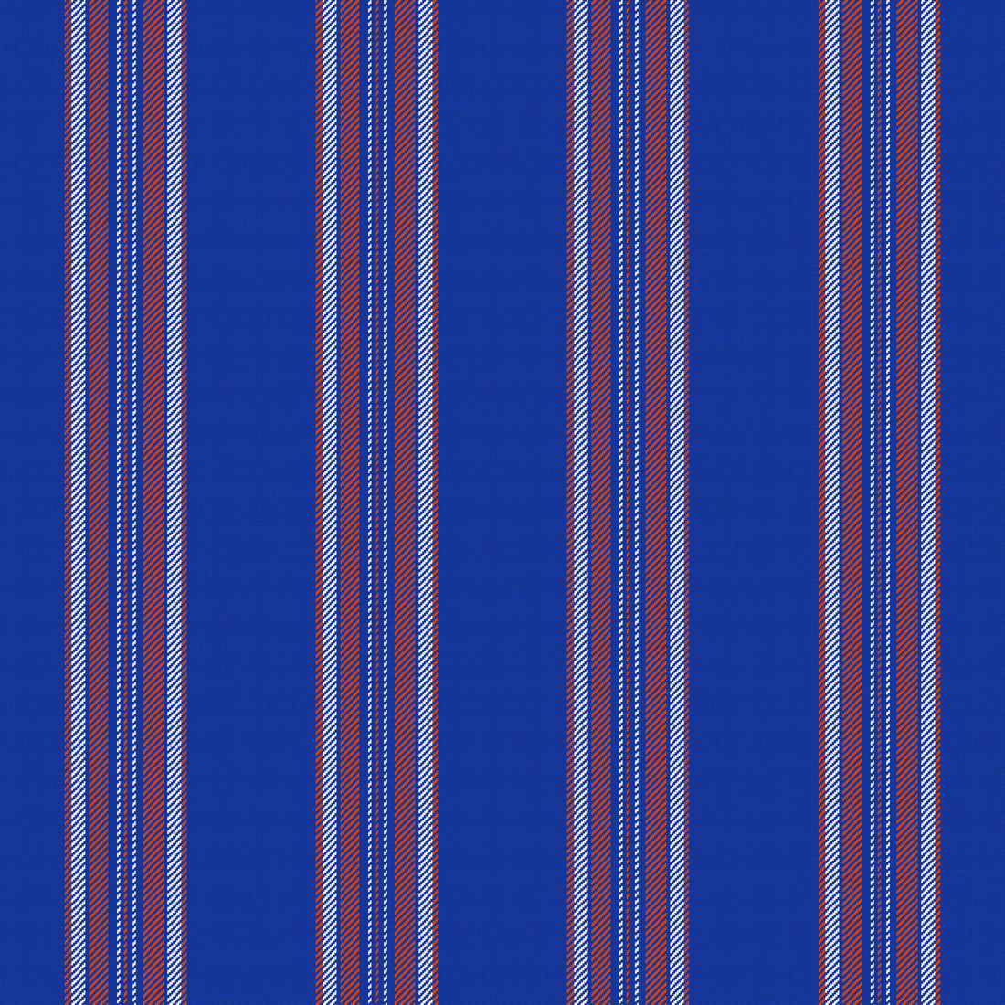 Royal Blue, Orange & White — Ashbourne — Full pattern