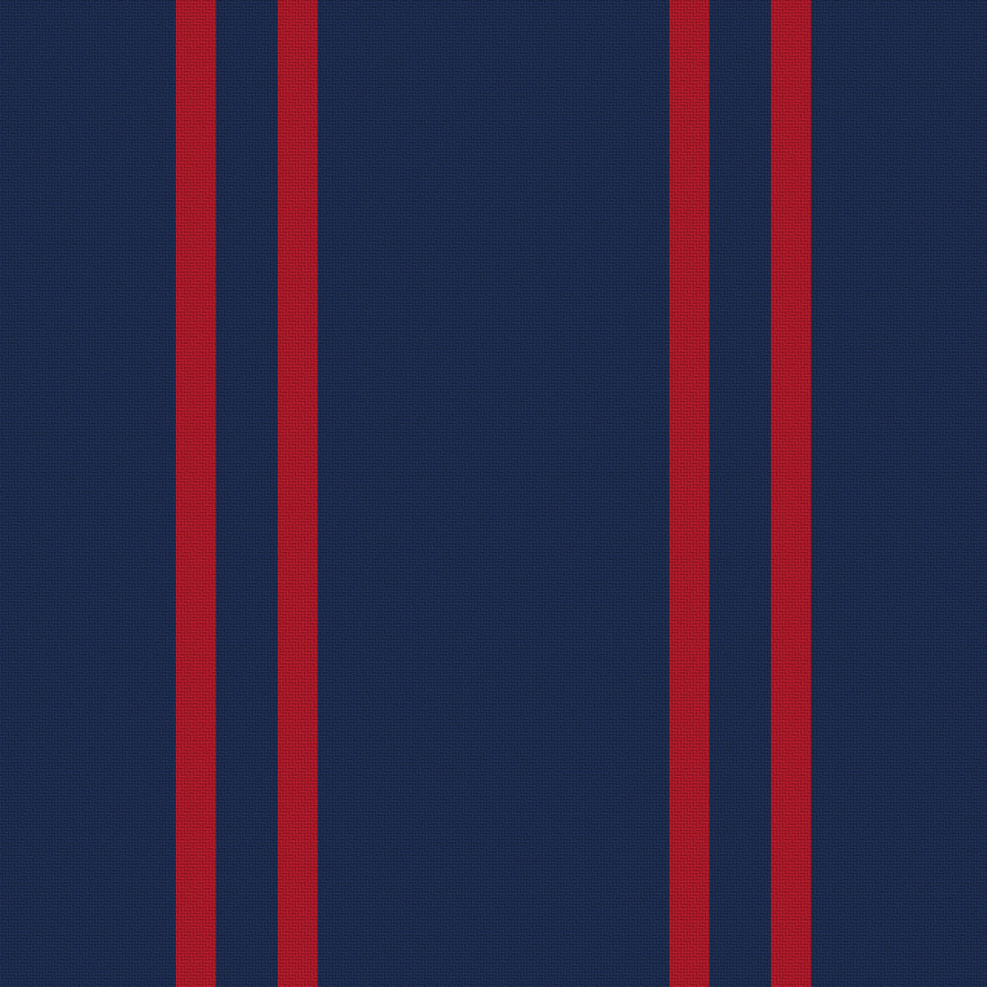 Navy, Red & White — Double Track — Full pattern