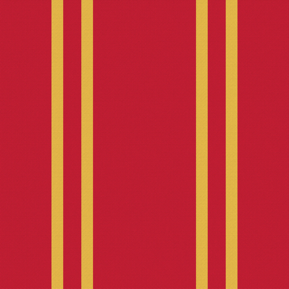 Cardinal, Warm Gold & White — Double Track — Full pattern