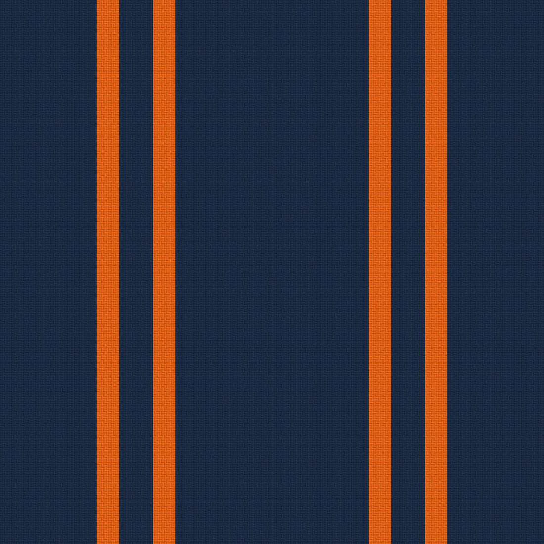 Navy, Orange & White — Double Track — Full pattern
