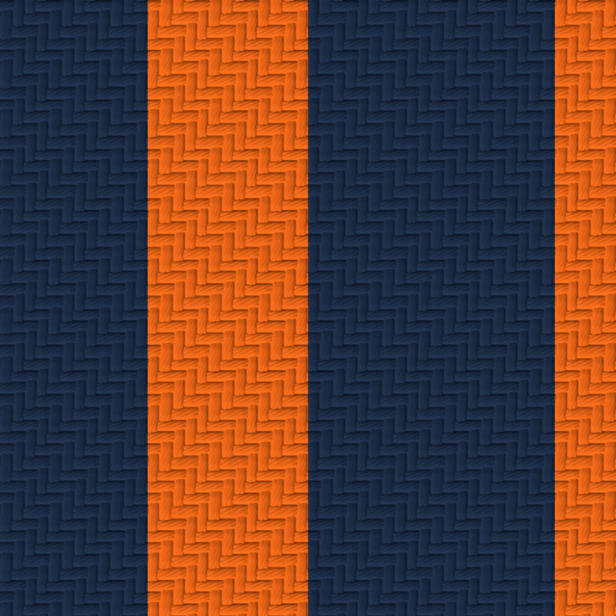 Navy, Orange & White — Double Track — Pattern detail
