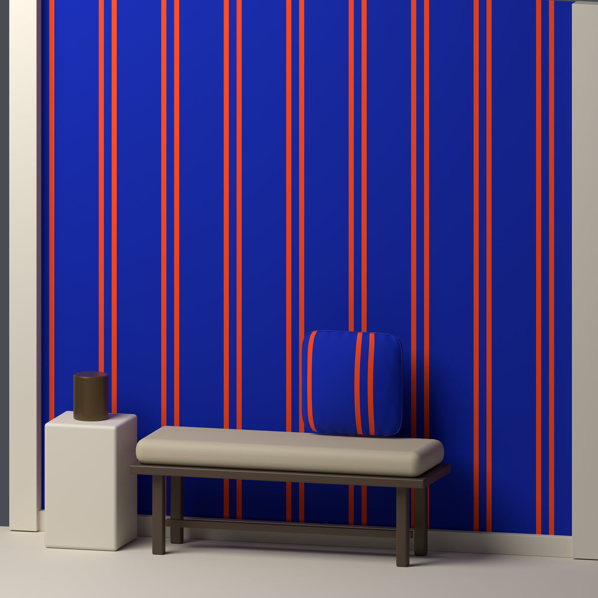 Blue, Orange & White — Double Track — In a room