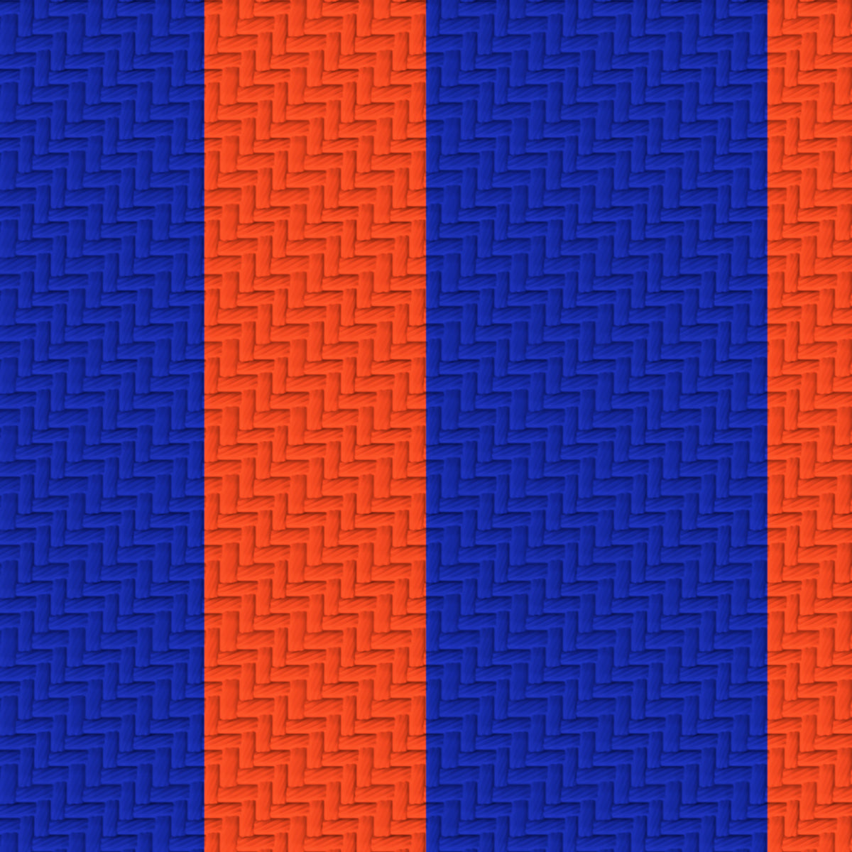 Blue, Orange & White — Double Track — Pattern detail
