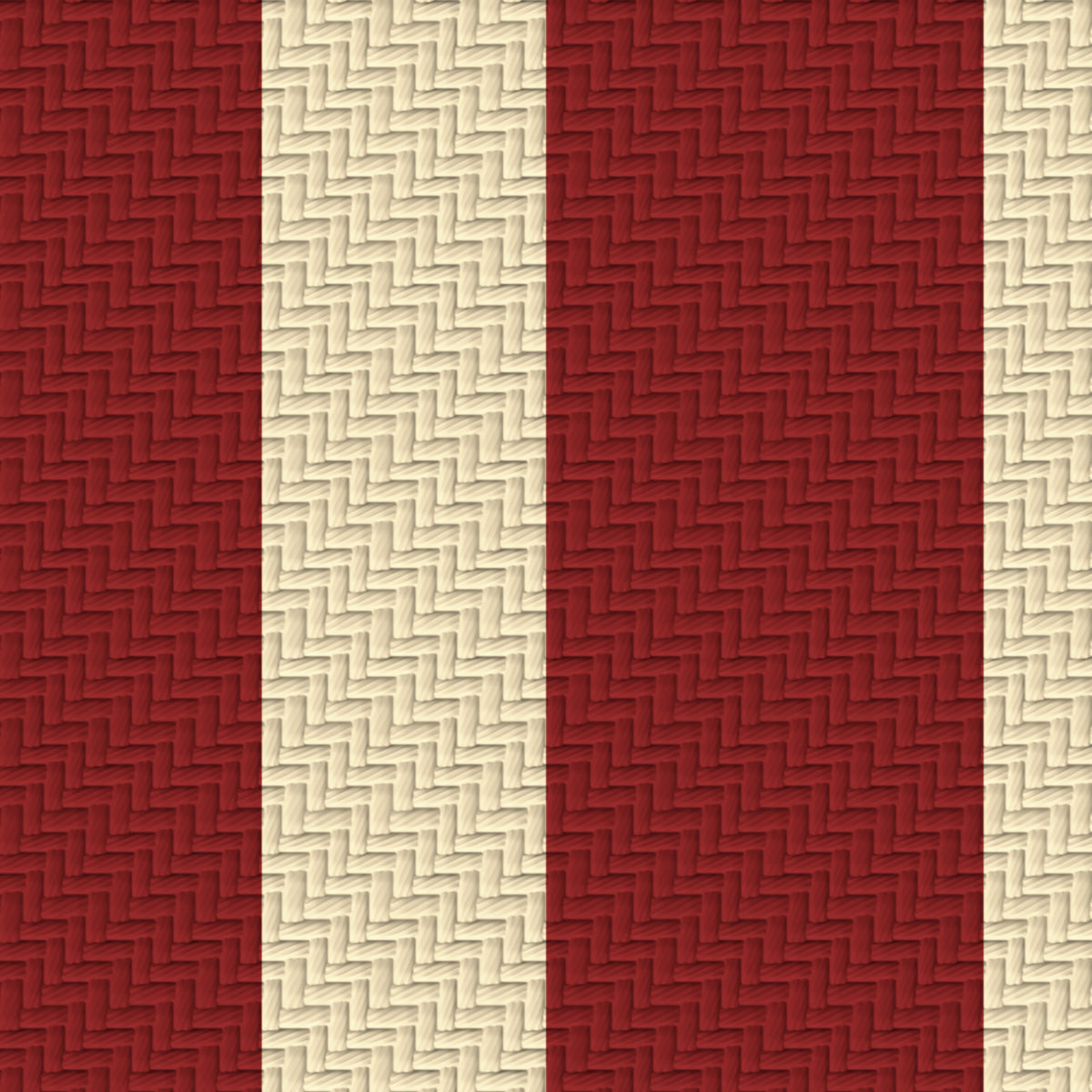 Crimson, Cream & White — Double Track — Pattern detail