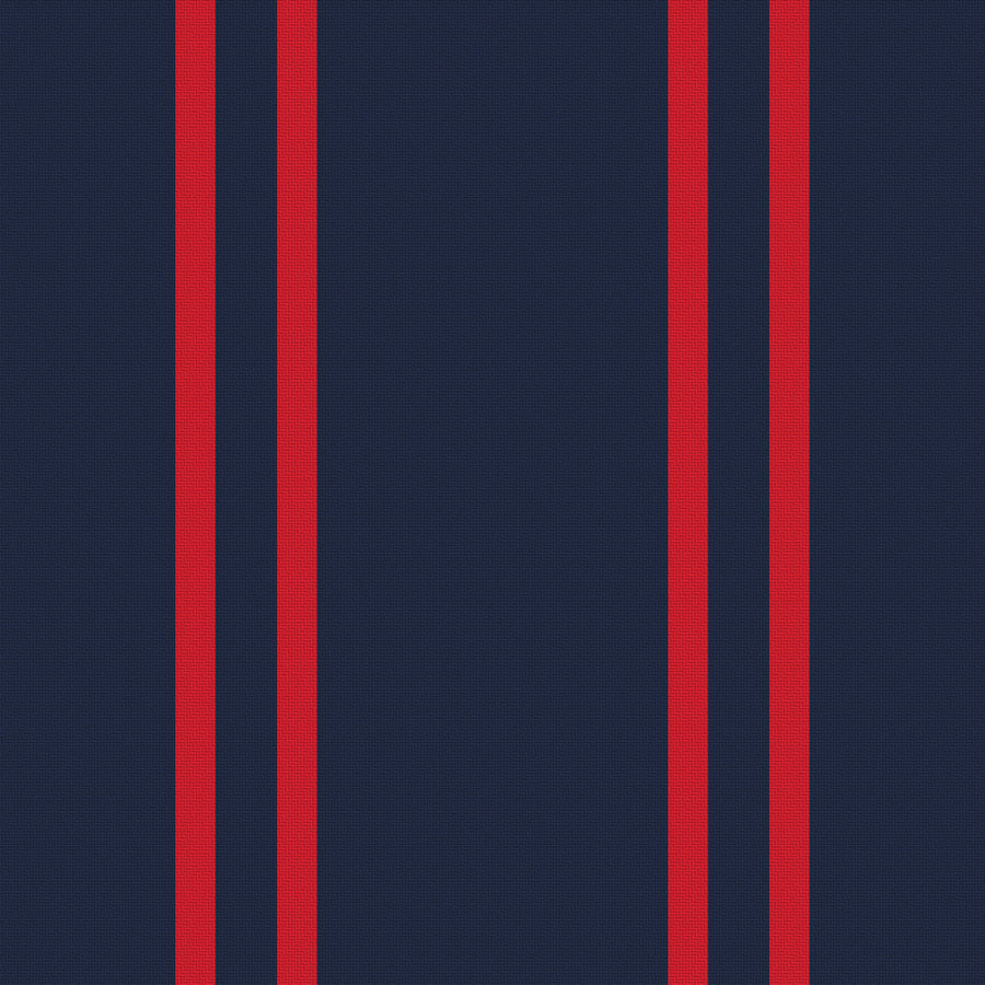 Deep Navy, Red & White — Double Track