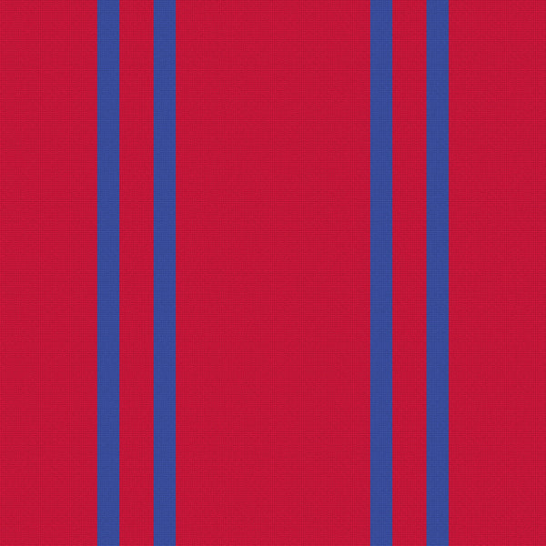 Double Track — Deep Red & Royal Blue — v035 — full pattern