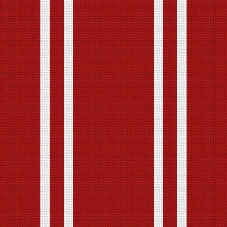 Deep Red, White & Silver Gray — Double Track