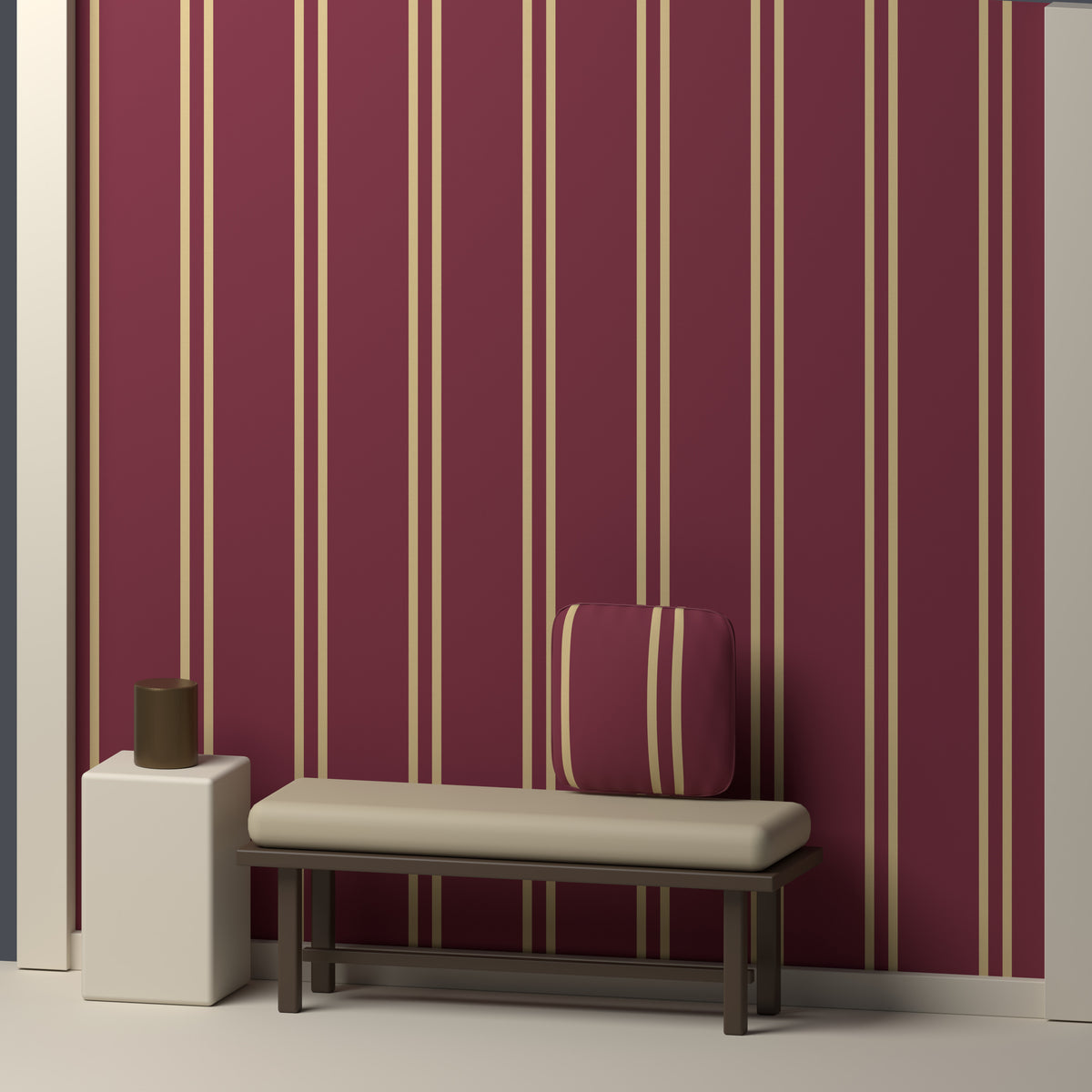Garnet, Champagne Gold & White — Double Track — In a room