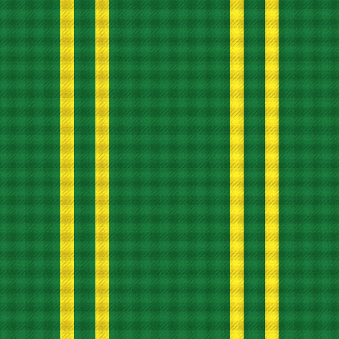 Deep Green, Golden Yellow & White — Double Track — Full pattern