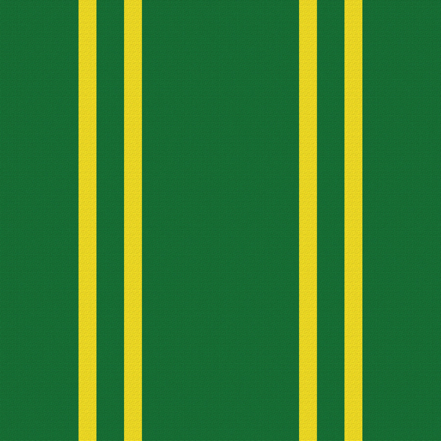 Deep Green, Golden Yellow & White — Double Track