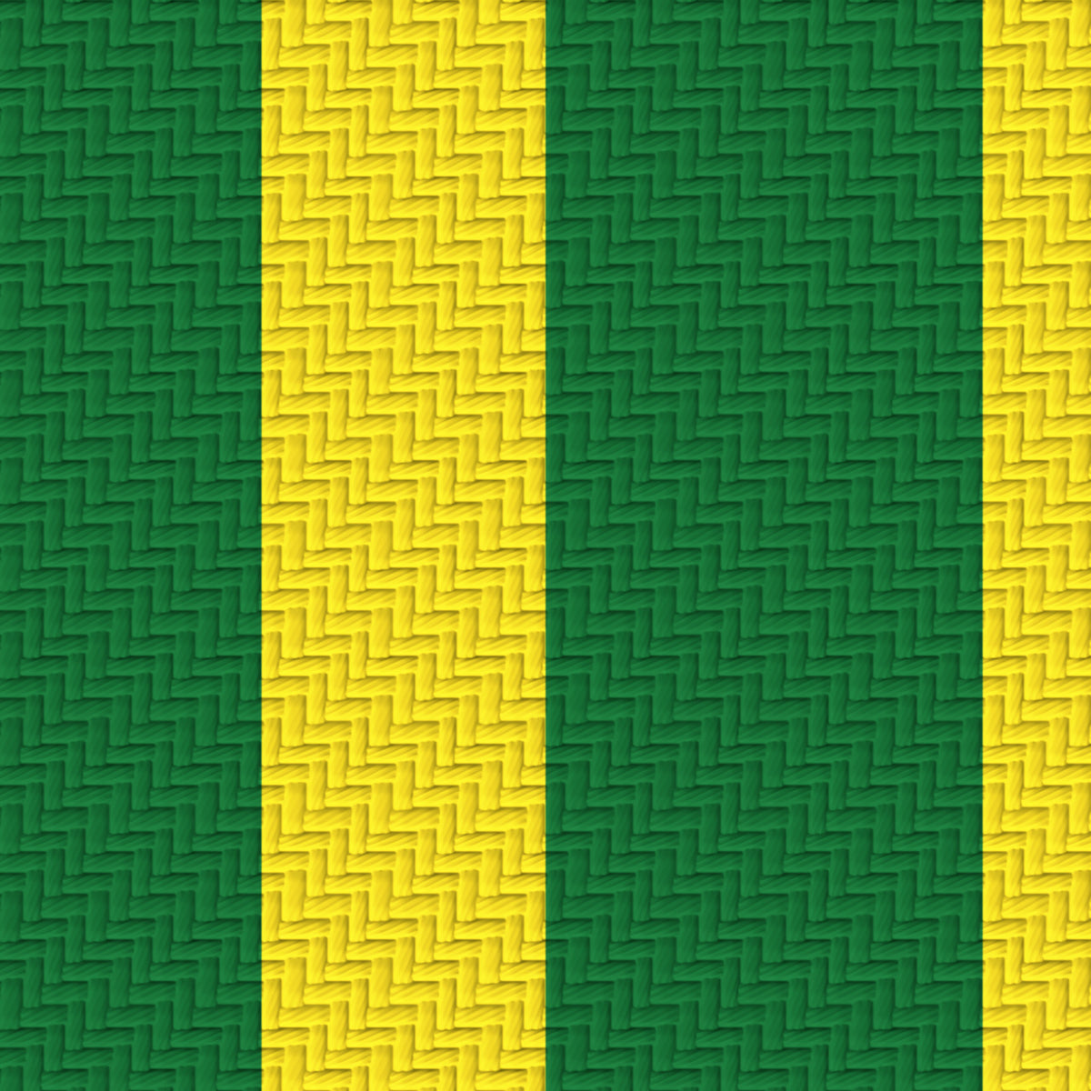 Deep Green, Golden Yellow & White — Double Track — Pattern detail