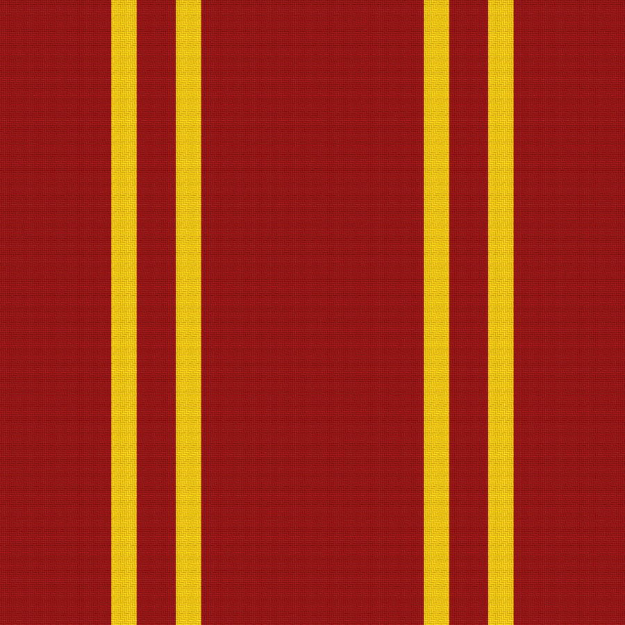Deep Red, Golden Yellow & White — Double Track