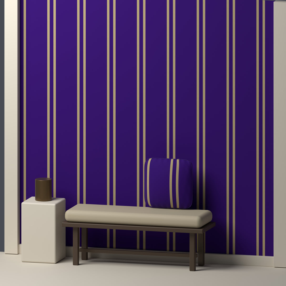 Deep Purple, Muted Gold & White — Double Track — In a room