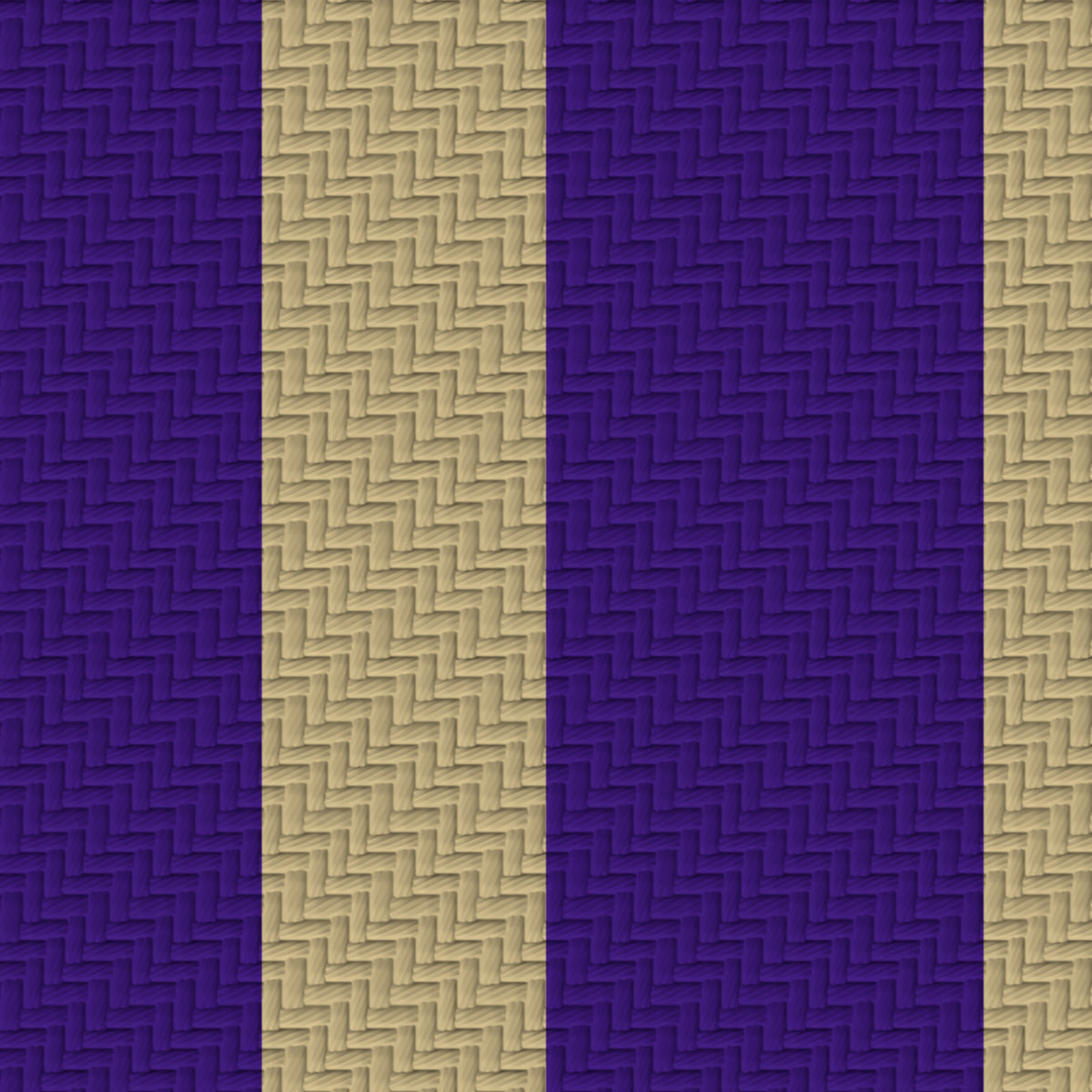 Deep Purple, Muted Gold & White — Double Track — Pattern detail