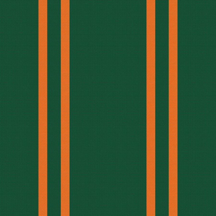 Deep Green, Orange & White — Double Track