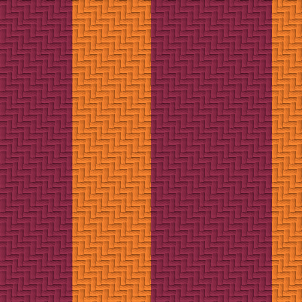 Maroon, Burnt Orange & White — Double Track — Pattern detail