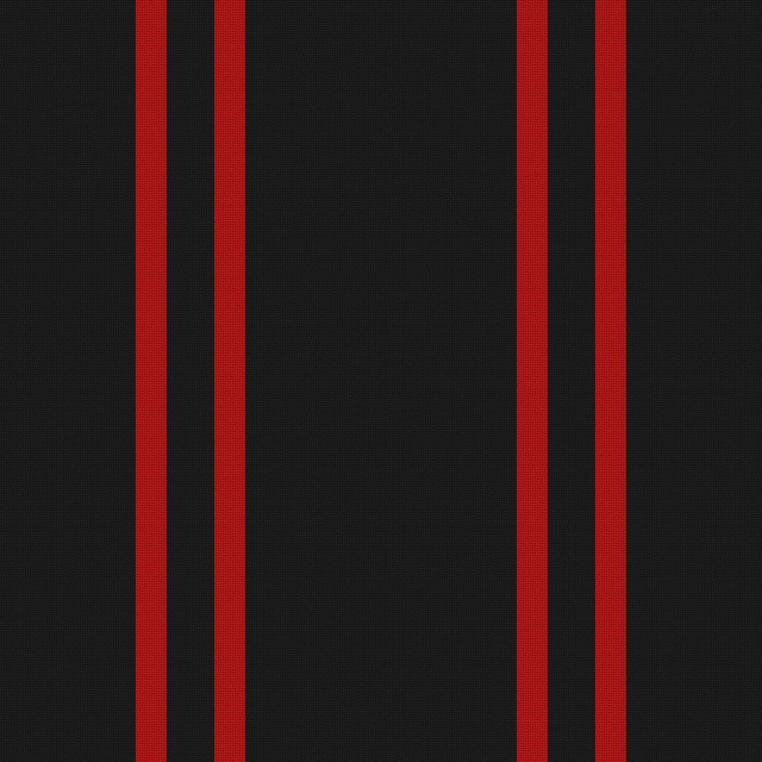 Near Black, Deep Red & White — Double Track — Full pattern