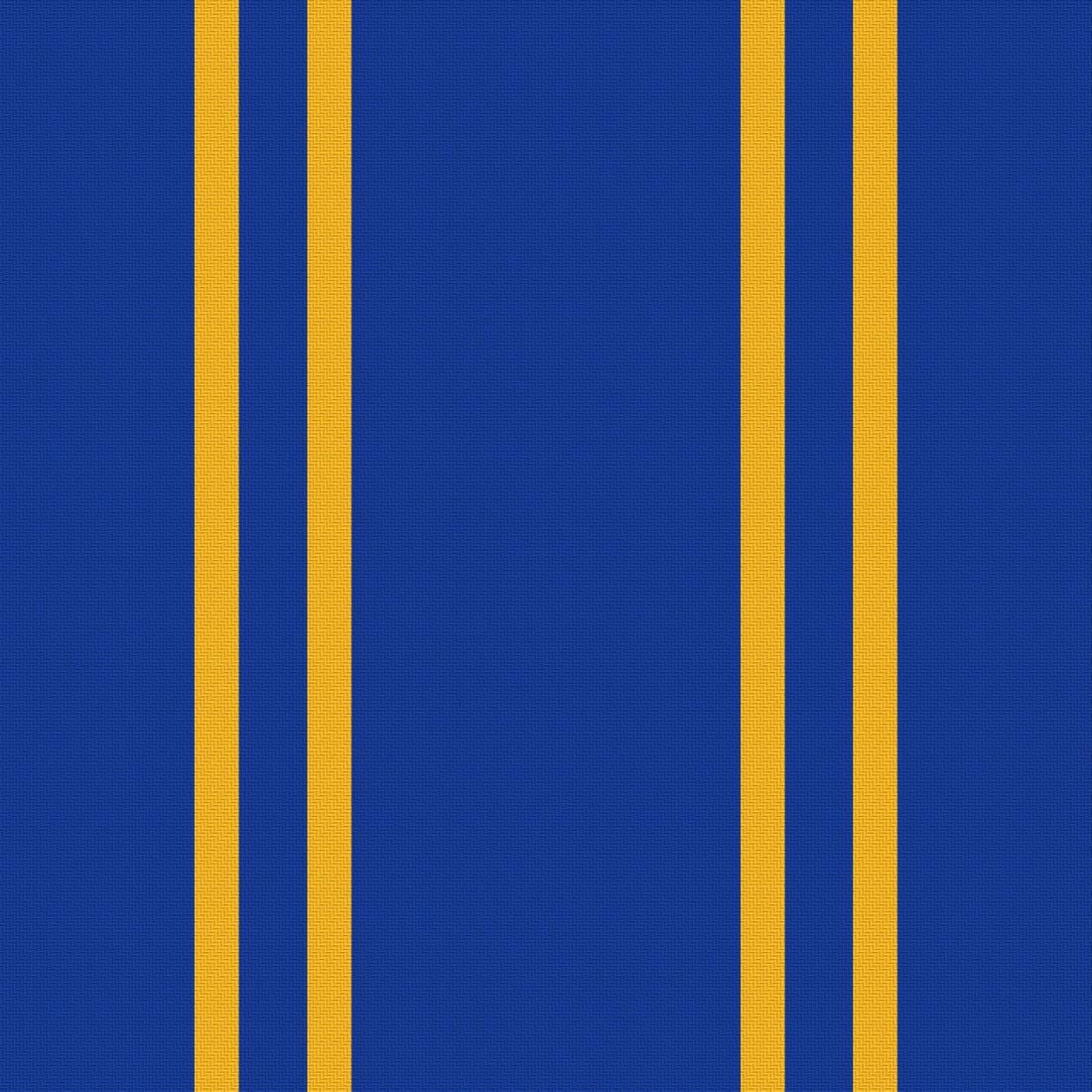 Royal Blue, Golden Yellow & White — Double Track — Full pattern