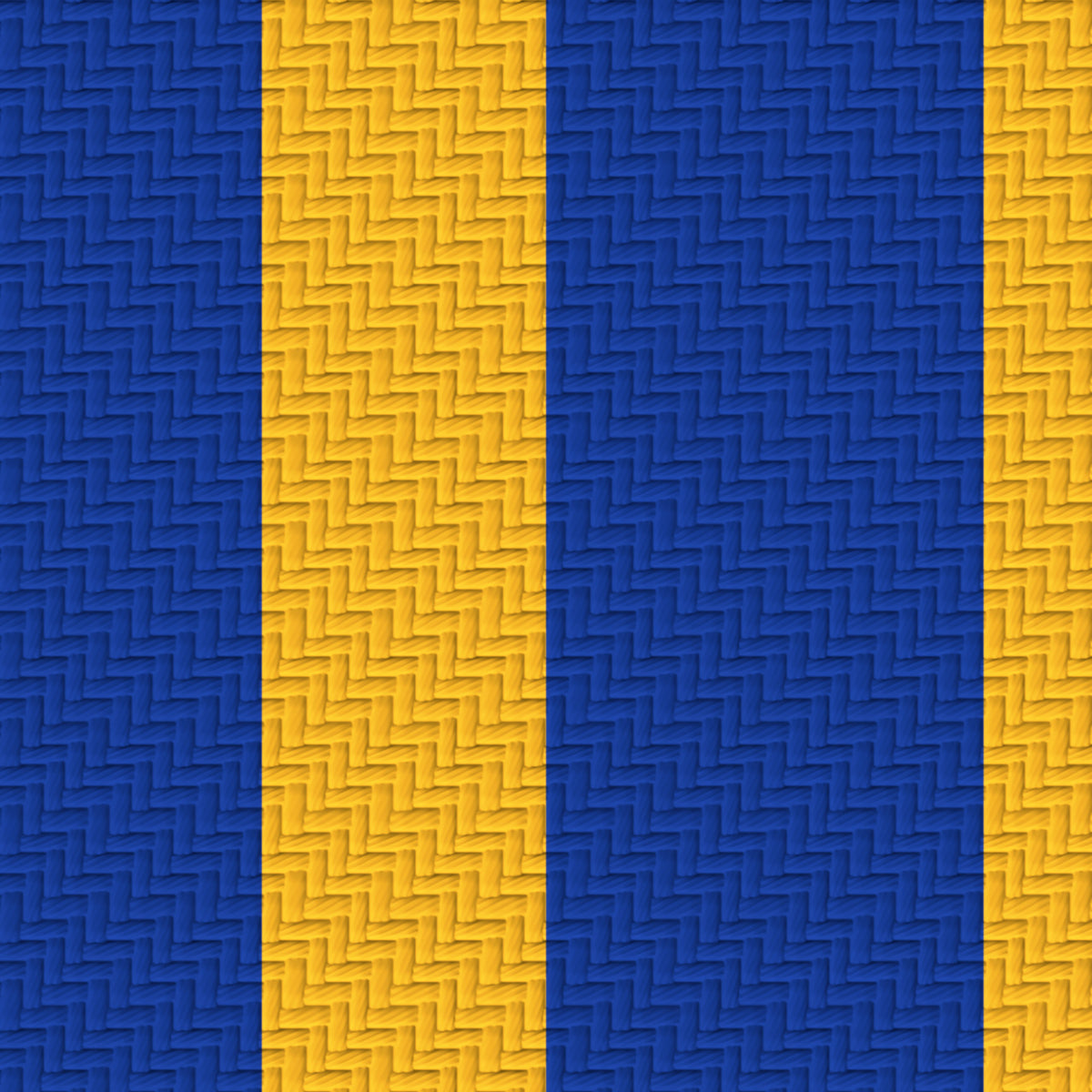 Royal Blue, Golden Yellow & White — Double Track — Pattern detail