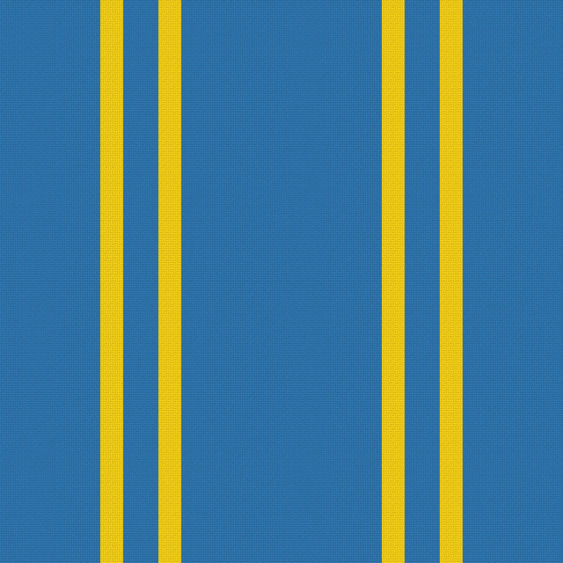 Blue, Golden Yellow & White — Double Track — Full pattern