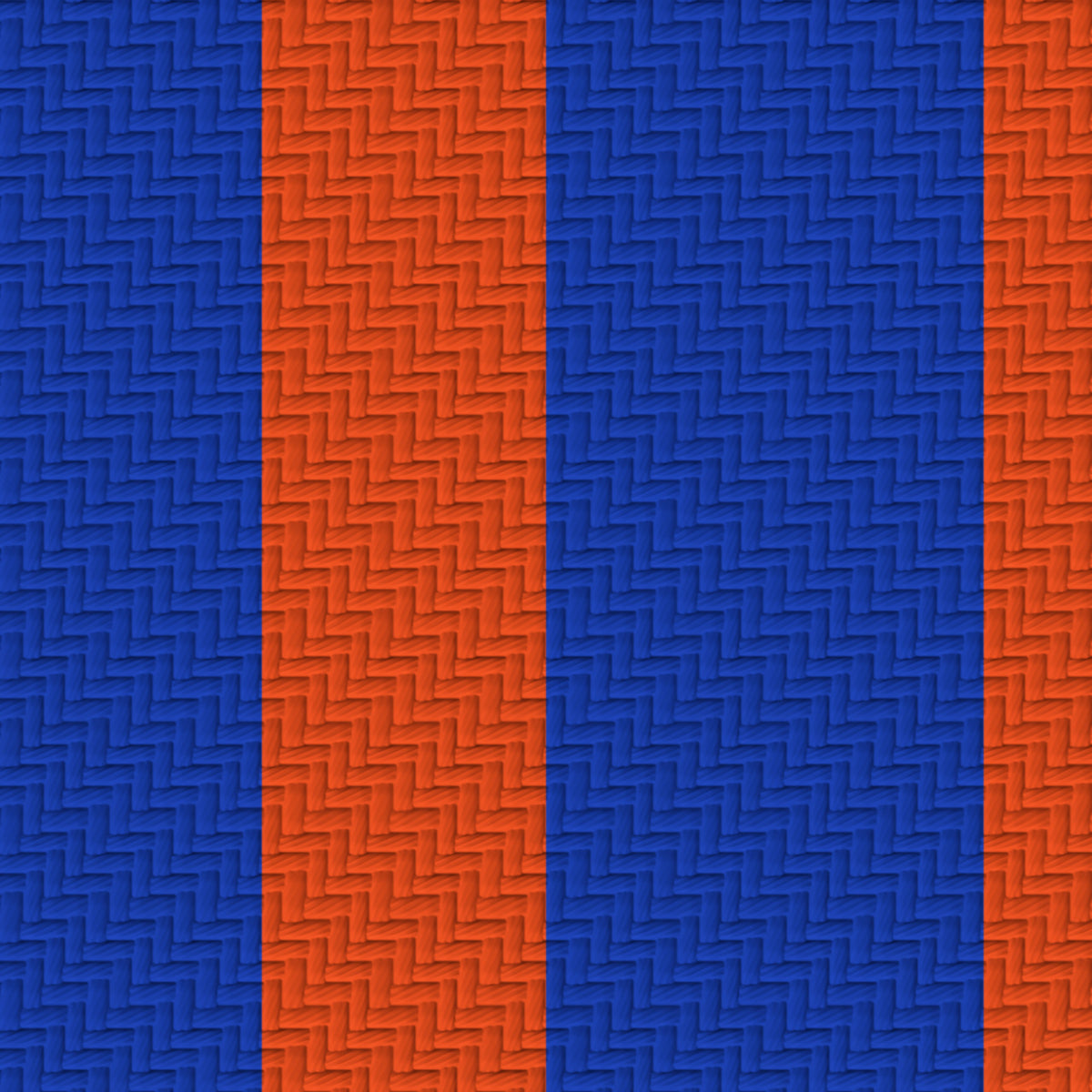 Royal Blue, Orange & White — Double Track — Pattern detail