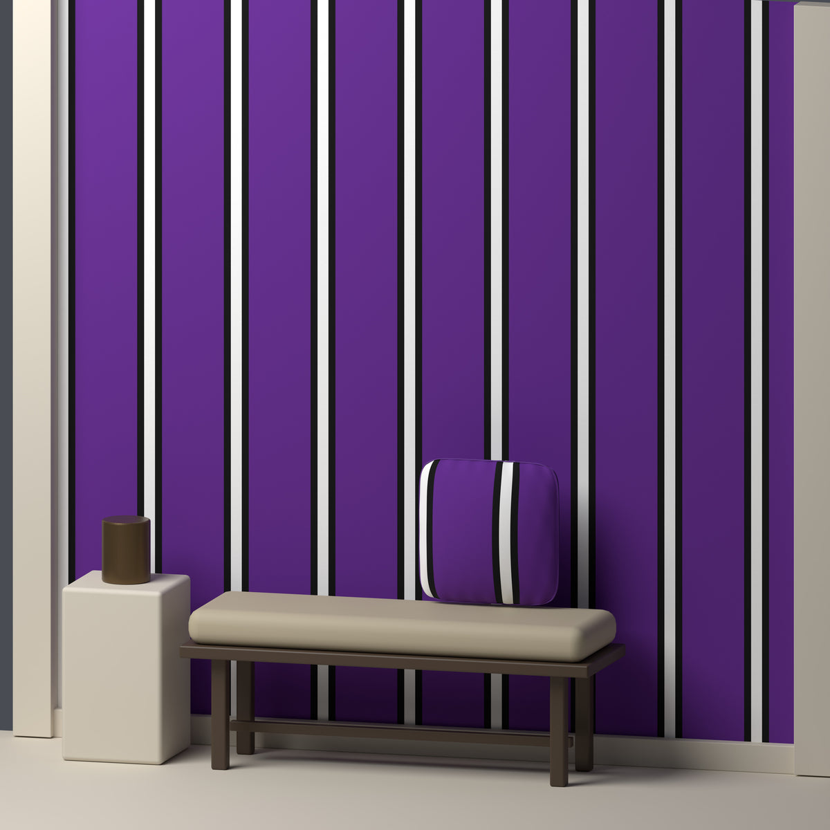 Purple, Near Black & White — Double Track Trio — In a room