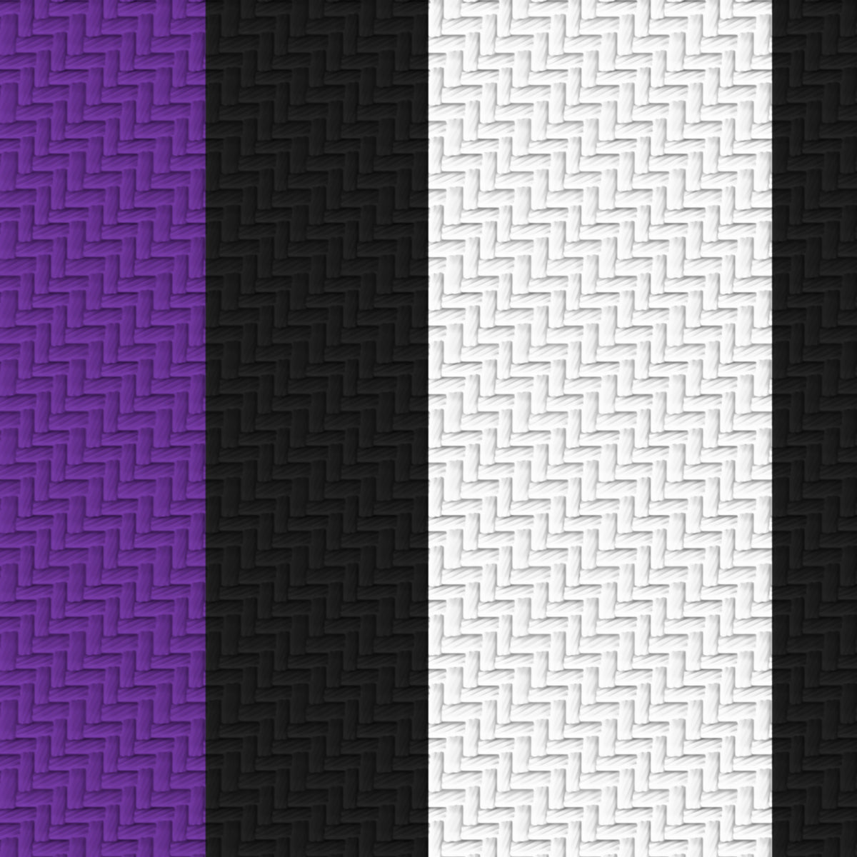 Purple, Near Black & White — Double Track Trio — Pattern detail
