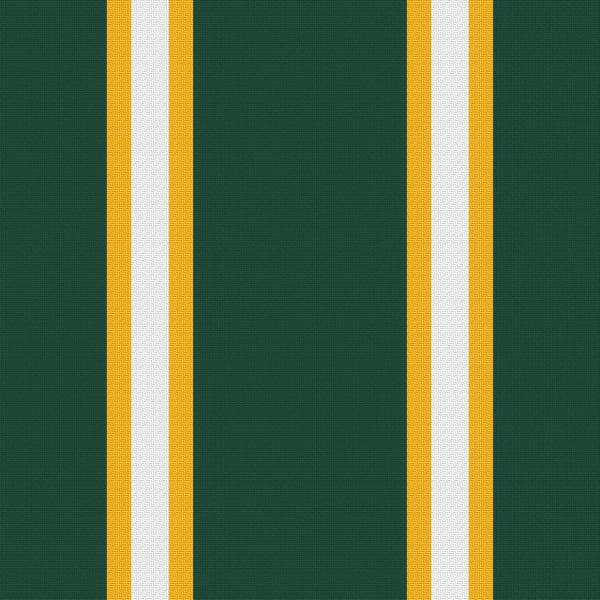 Double Track Trio — Forest Green, Gold & White — v006 — full pattern