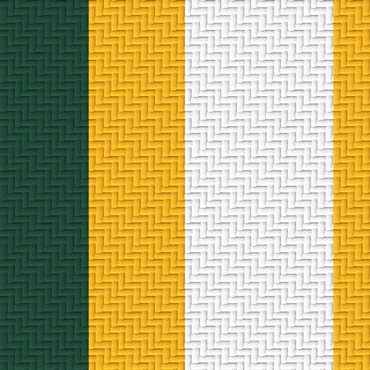 Forest Green, Gold & White — Double Track Trio — Pattern detail