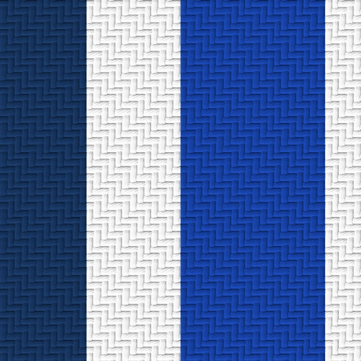 Navy, White & Royal Blue — Double Track Trio — Pattern detail