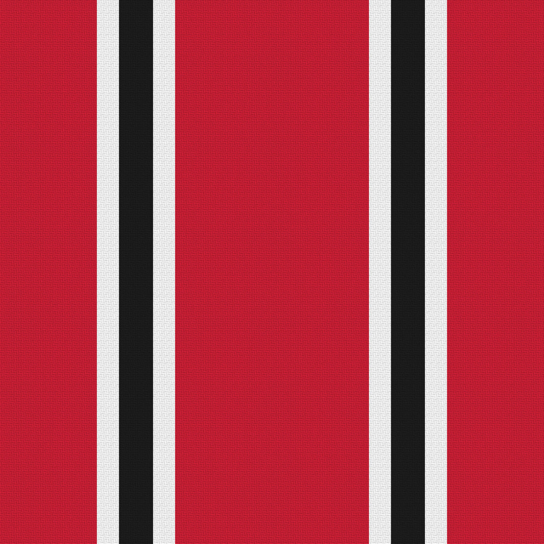 Scarlet, White & Near Black — Double Track Trio — Full pattern