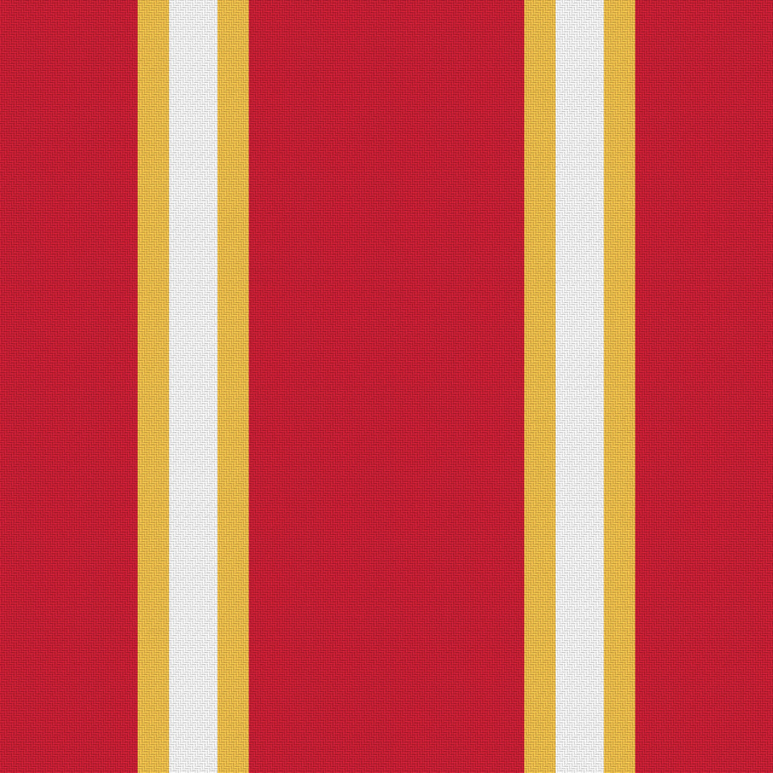 Cardinal, Warm Gold & White — Double Track Trio — Full pattern