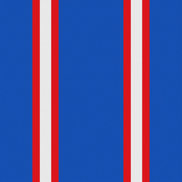 Double Track Trio — Blue, Crimson & White — v012 — full pattern