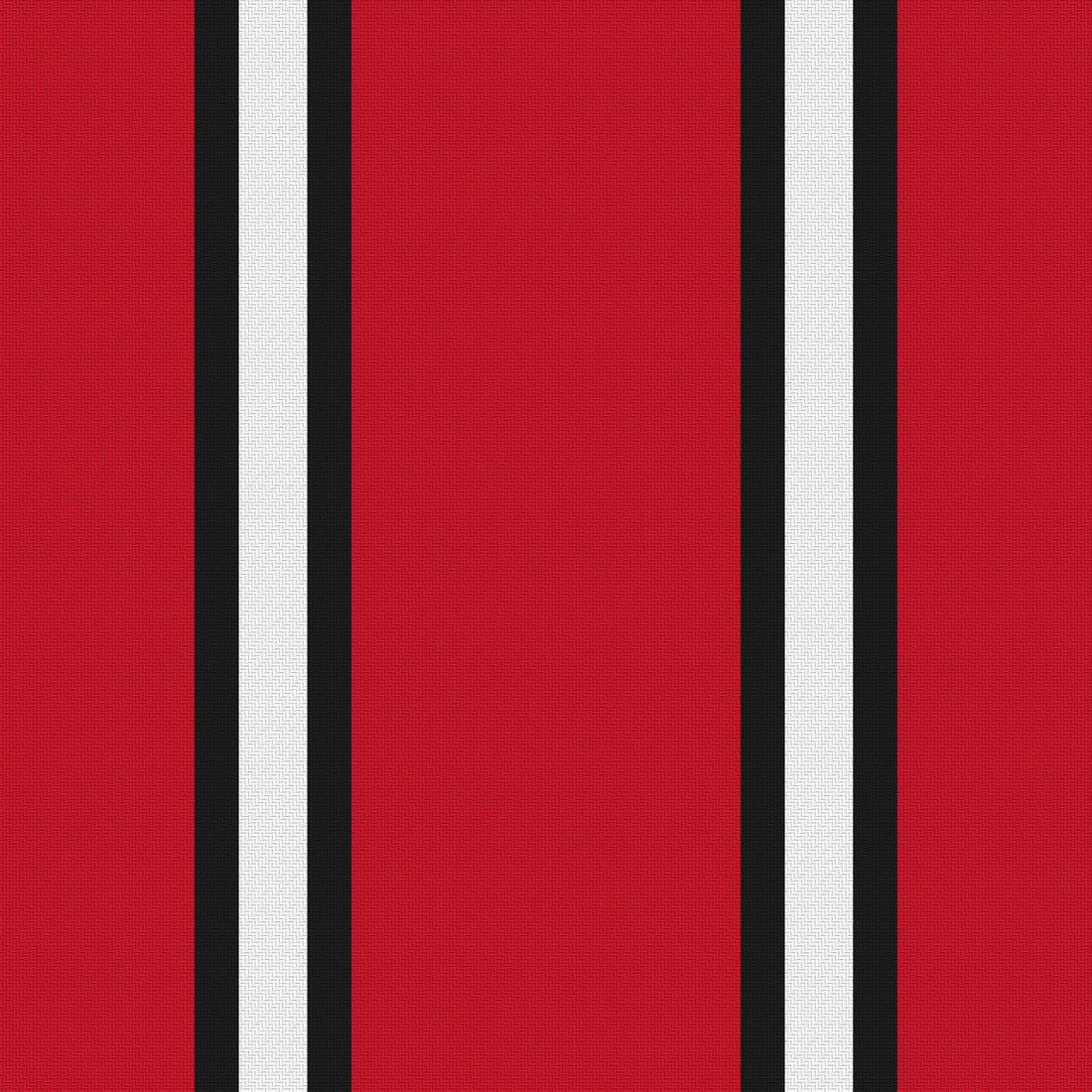 Deep Red, Near Black & White · Palette 015 — Double Track Trio — Full pattern
