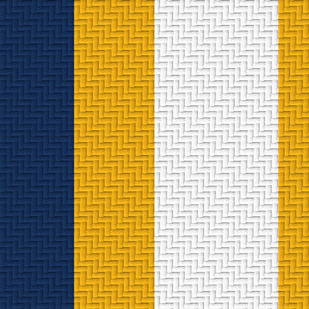 Deep Navy, Gold & White — Double Track Trio — Pattern detail