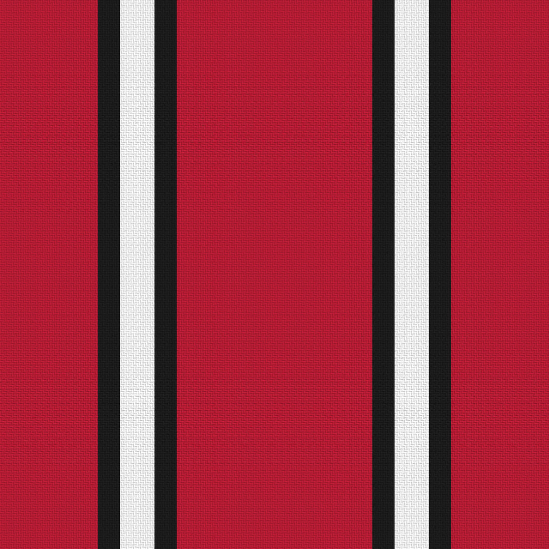 Red, Near Black & White · Palette 023 — Double Track Trio — Full pattern