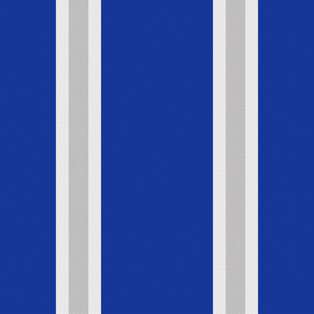 Royal Blue, White & Light Gray — Double Track Trio — Full pattern