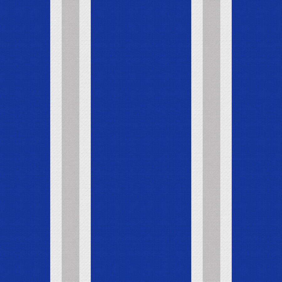 Royal Blue, White & Light Gray — Double Track Trio
