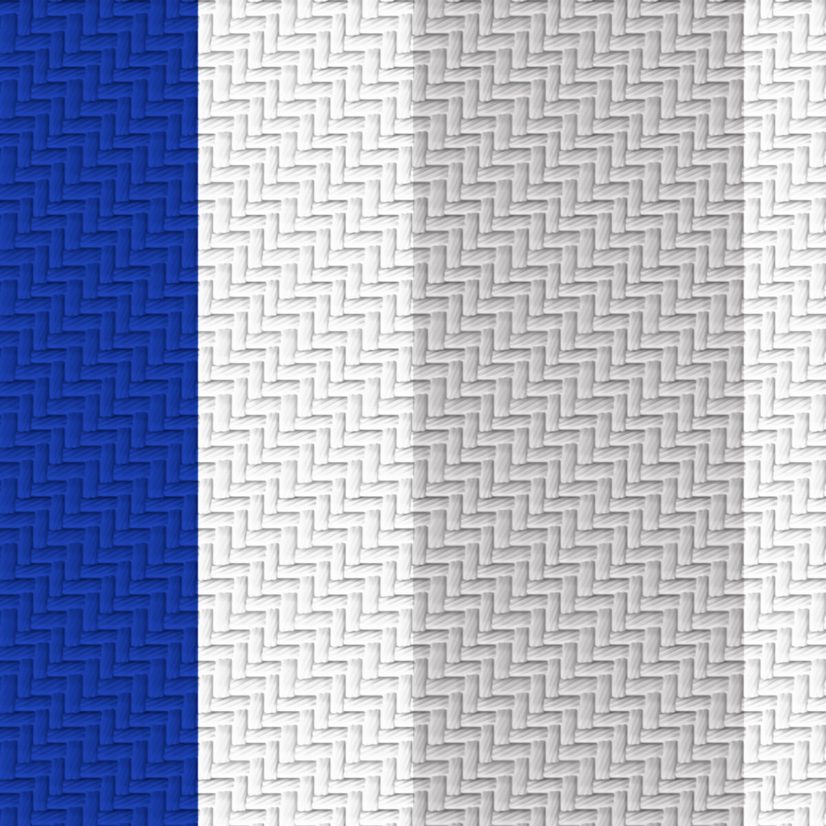 Royal Blue, White & Light Gray — Double Track Trio — Pattern detail
