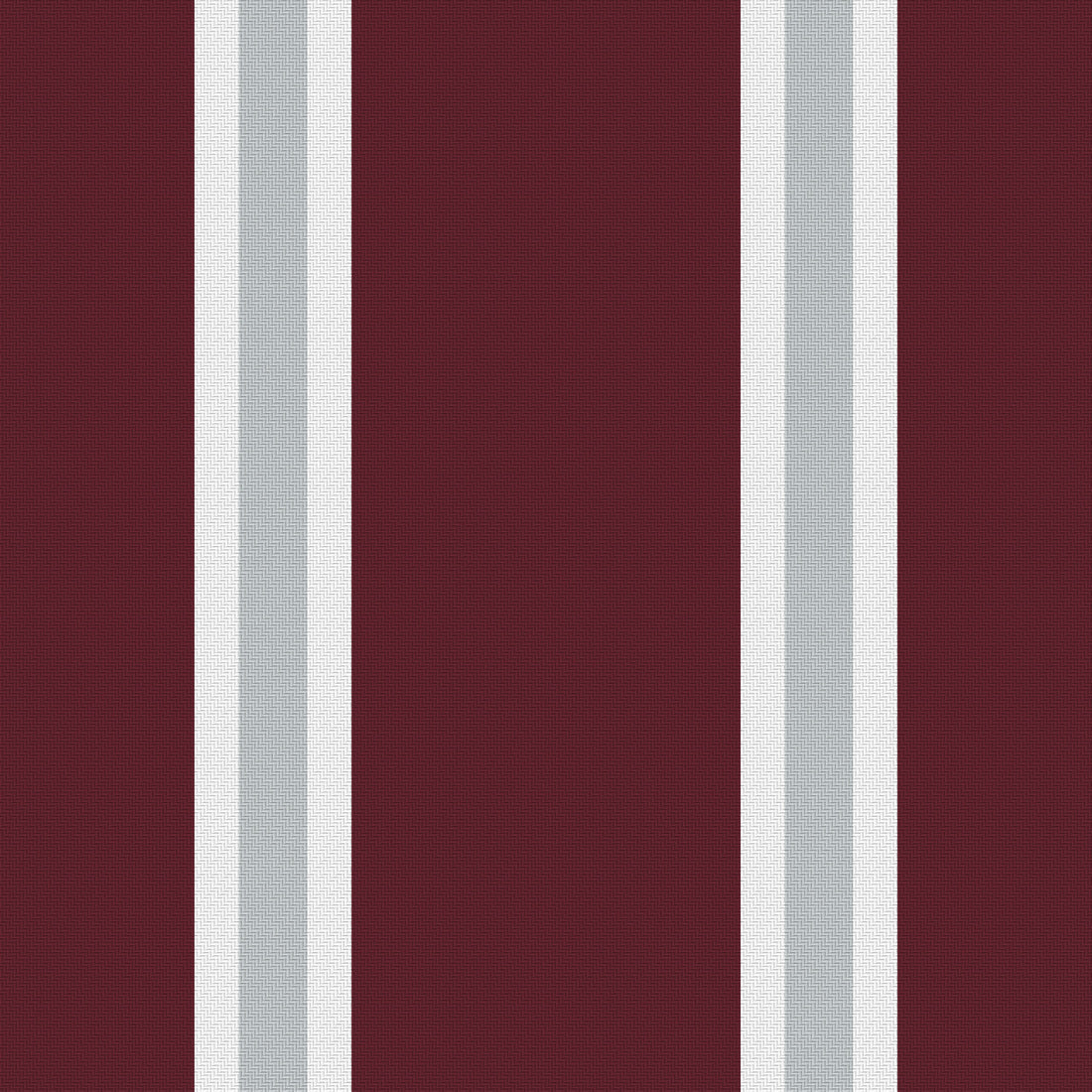 Maroon, White & Light Gray — Double Track Trio — Full pattern