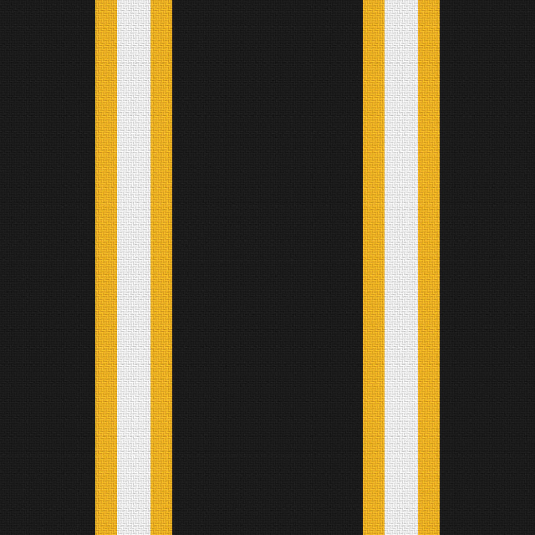 Near Black, Golden Yellow & White — Double Track Trio — Full pattern