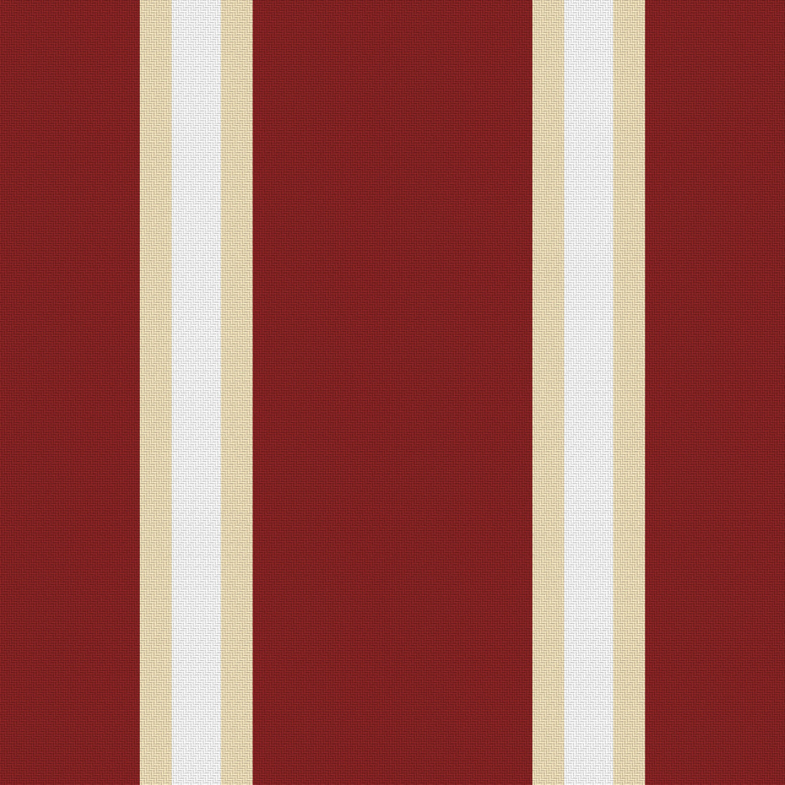 Crimson, Cream & White — Double Track Trio — Full pattern