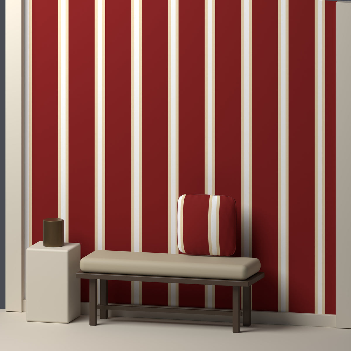 Crimson, Cream & White — Double Track Trio — In a room