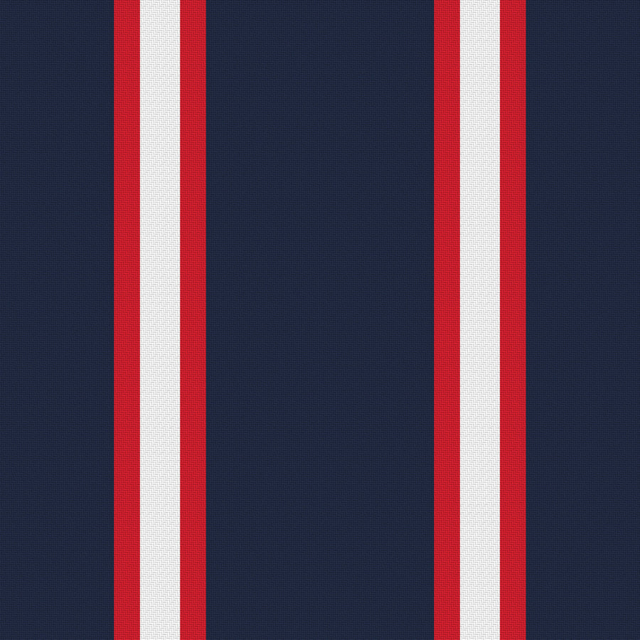 Deep Navy, Red & White — Double Track Trio